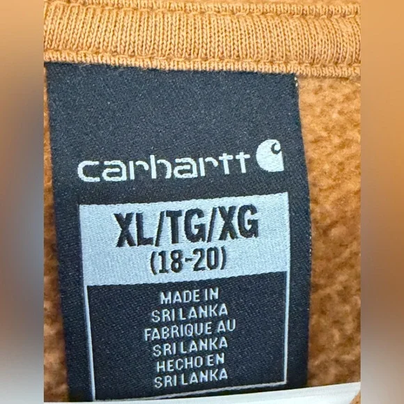 Carhartt Kids Tan Hoodie Sweater Pullover - Picture 2 of 4